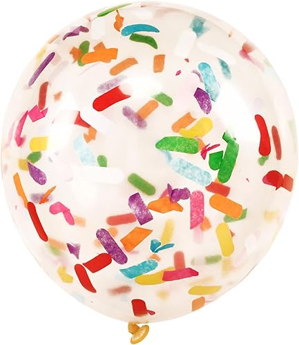 Miniatura 3 de 25 globos de confeti arcoíris, globo de látex transparente grueso de 12 pulgadas con confeti en el interior para fiesta de cumpleaños, baby shower,