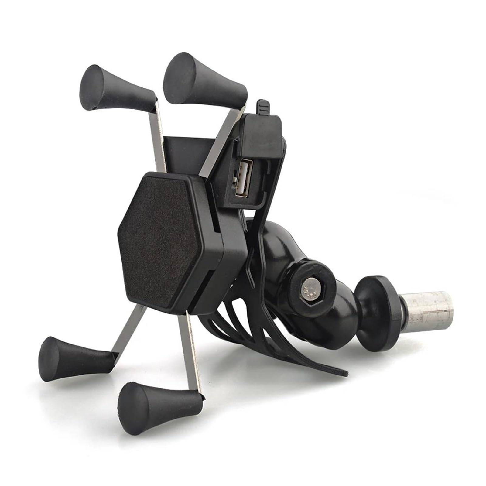 Soporte Teléfono Móvil Motocicleta Soporte Teléfono Navegación GPS Bastidor Motocicleta Conexión USB para F5 CBR650F VFR1200 Soporte para Teléfono
