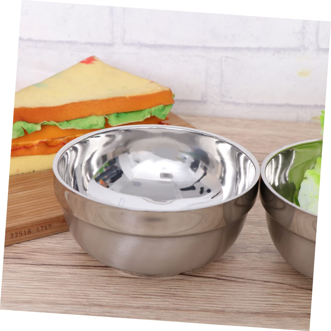 STOBAZA 4Pcs Double Layer Hot Stainless Steel Bowls Vacuum Insulated Soup and Rice Bowls Dinnerware for Family for Home and Outdoor Use