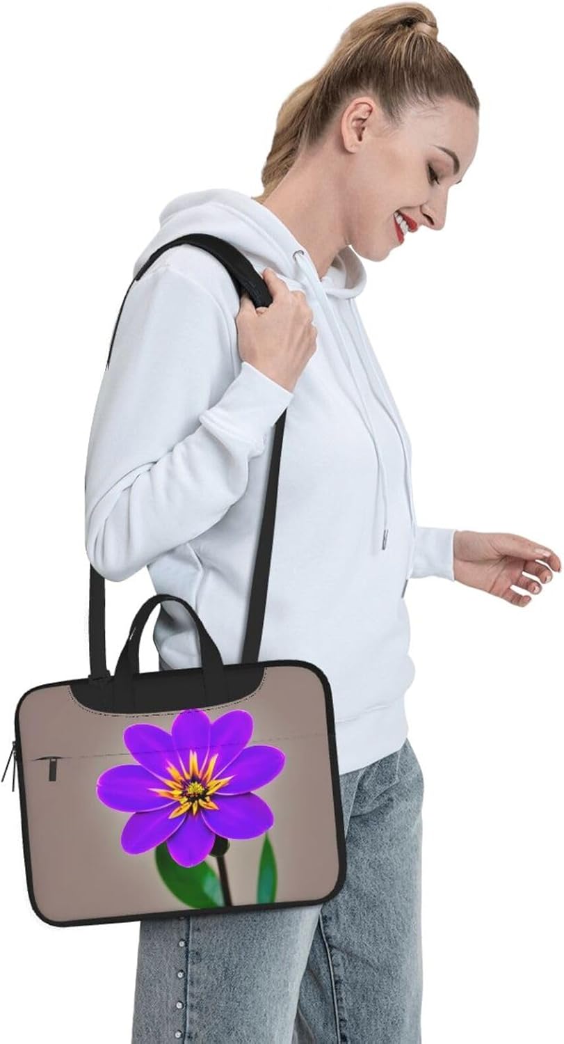 Wild White Daisy Flower Stylish And Lightweight Laptop Messenger Bag,Handbag,Briefcase,Perfect For Business Travel