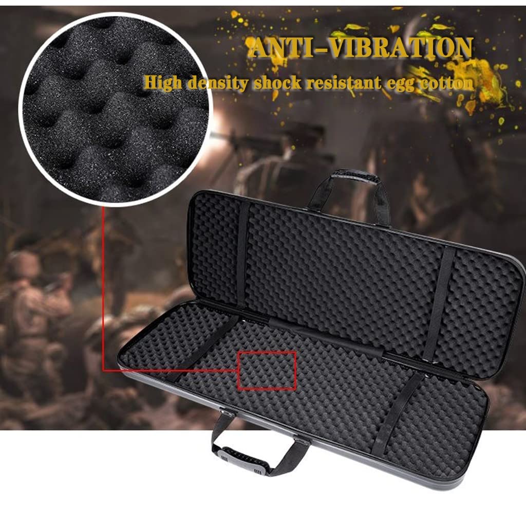 REMEK Tamaño Grande 100/130/140cm Rifles Fundas Rígidas con Huevo De Algodón Forro/Plástico Duro ABS Estuche De Rifle Duro Táctico Armas Largas Almacenamiento Cajas para Pistola