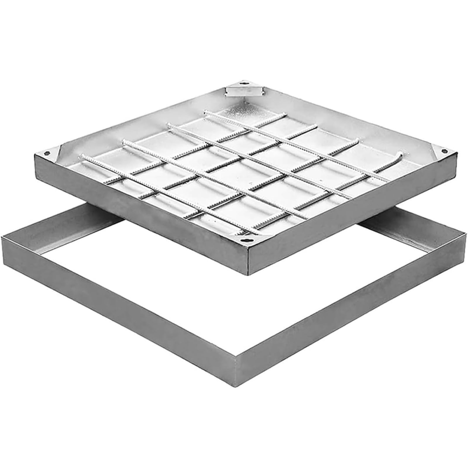 GJMSSMY Invisible Stless Steel Manhole Cover Recessed Round Septic Tank Lid HeavyDuty Metal Inspection Cover for Outdoor/Indoor Use 900x900mm (35.4"x35.4")