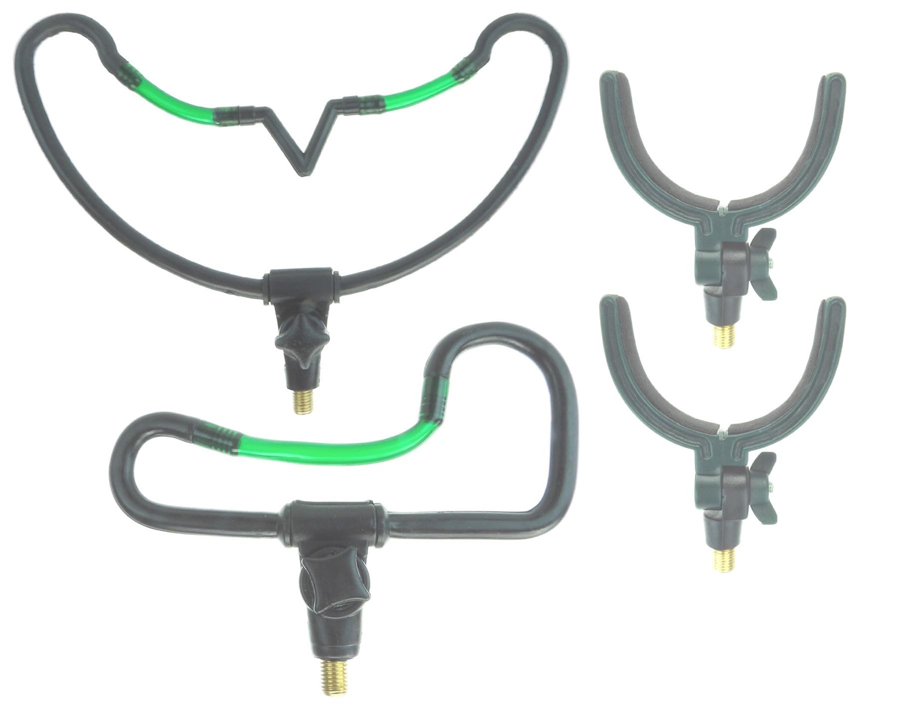 Rod Rest Set. Adjustable V Rest, Feeder Rest & 2 X Adjustable U Rest. 4pc Set