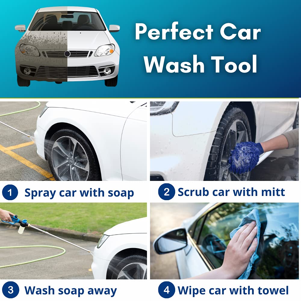 BRIZER Hydro Pressure Washer Wand Jet Garden Hose Portable Pressure Water Gun, Car Wash