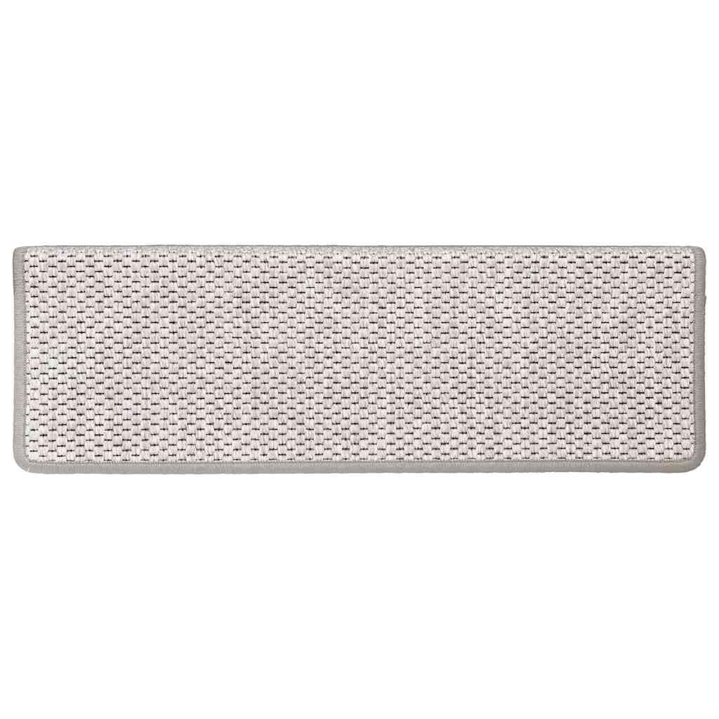 Treppenmatten Selbstklebend Sisal-Look 15 STK. 65x21x4 cm Treppenschoner Stufenmatte rutschfest antirutsch innen Holztreppe Steintreppe mit Tritt- und Kratzschutz waschbar