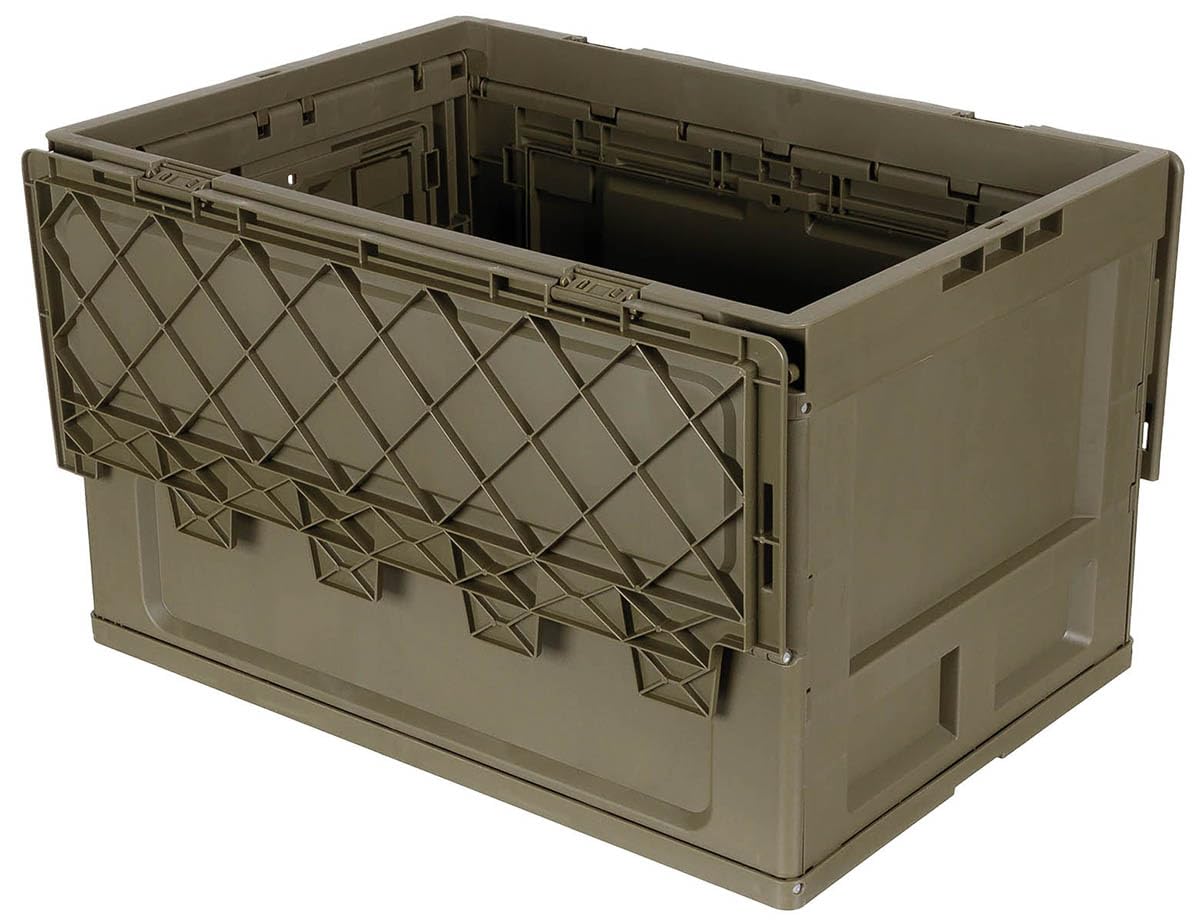 MFH Pudełko z tworzywa sztucznego, składane, 60 l, oliwkowe (60 l)