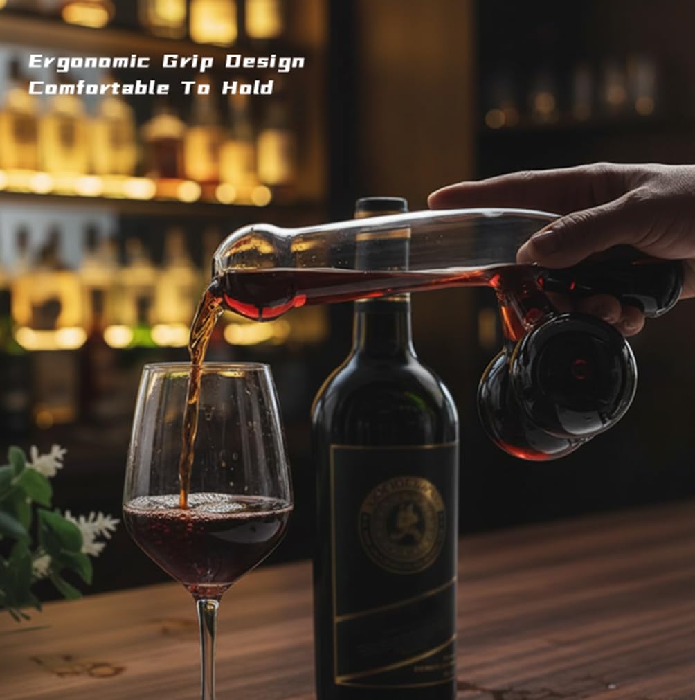 Decanter per whisky da uomo, divertente dispenser di vino in vetro, regalo per fidanzato, marito, decanter creativo per bar, feste, anniversari o eventi di laurea (400 ml)