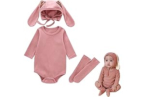 Adorable Baby Easter Bunny Romper Set with 3D Ears