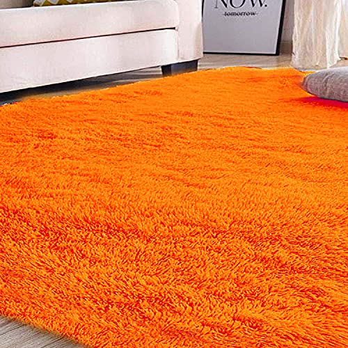 Image of Modern Fluffy Silky Micro Fiber Polyster Carpet /Runner for Bedroom, Study Room, Playing Room, Guest Room ETC 3x5 Feet C-33