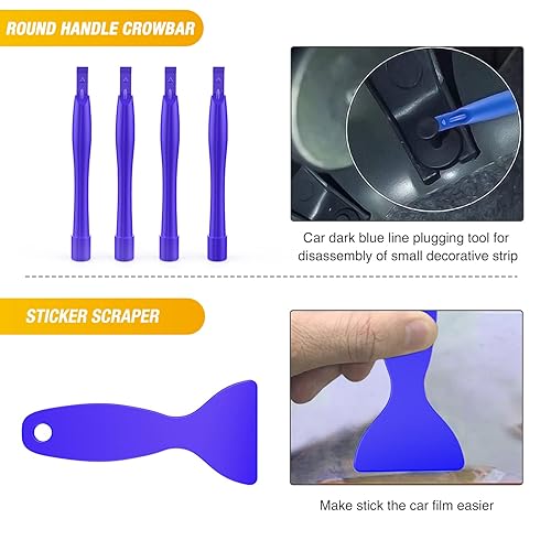 Miniatura 6 de GOOACC 102 piezas herramienta de eliminación de molduras, pasador de empuje automático de nailon para parachoques de parachoques, juego de clips de