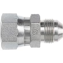 Brennan Industries FS6504-08-08 Steel Straight O-Ring Face Seal Fitting, 13/16"-16 NPT x 3/4"-16 NPT Thread, 1/2" Female Face Seal Swivel x 1/2" Male JIC