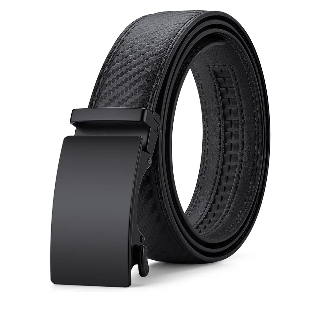 VANNANBALeather Ratchet Belts for Men Automatic Buckle with Belt Box, Gift for Men