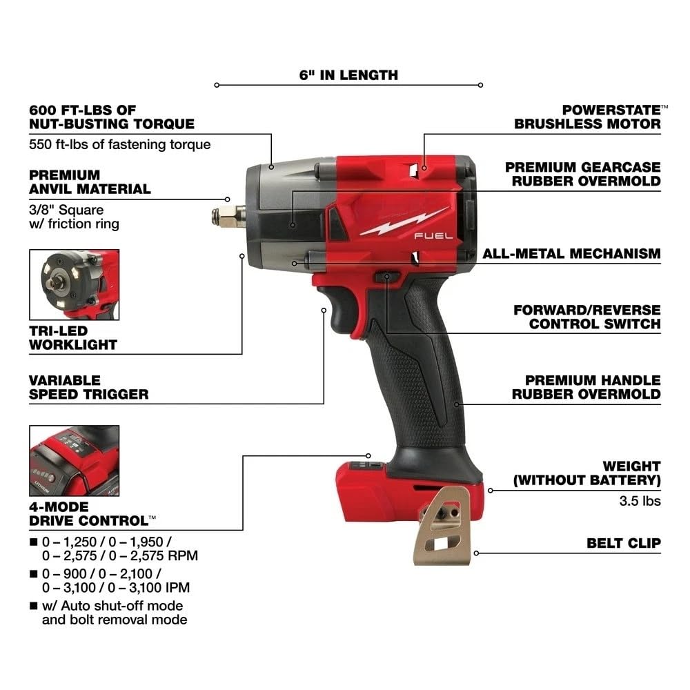 2960-20 for Milwaukee M18 18V 3/8