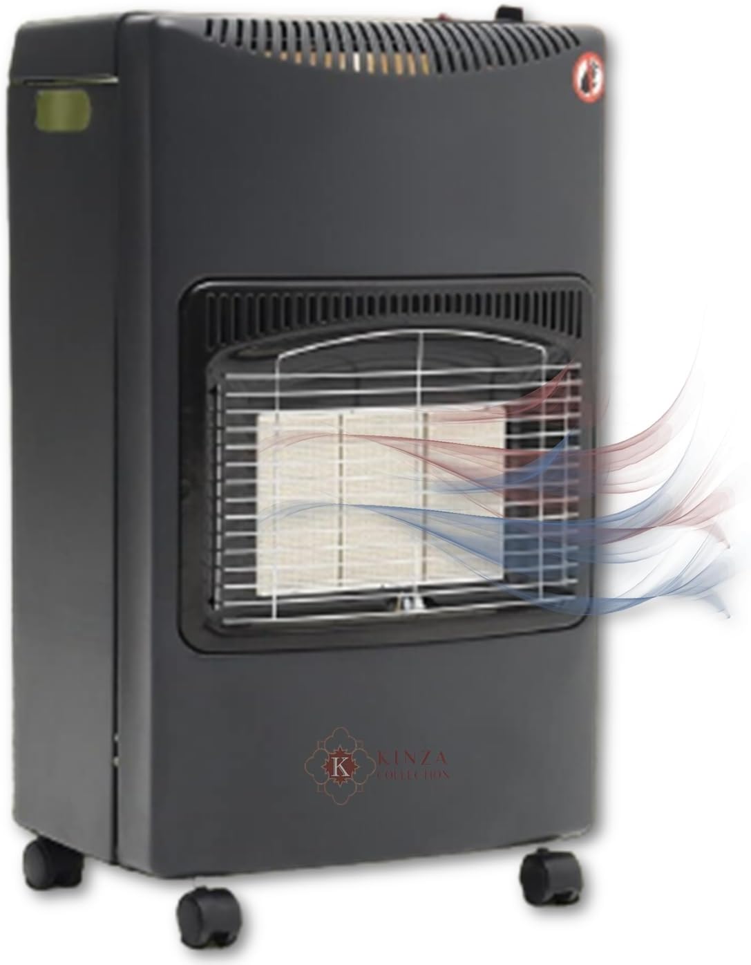 4.2KW Large Cylinder Gas Heater Free Standing 4 Wheels Portable LPG