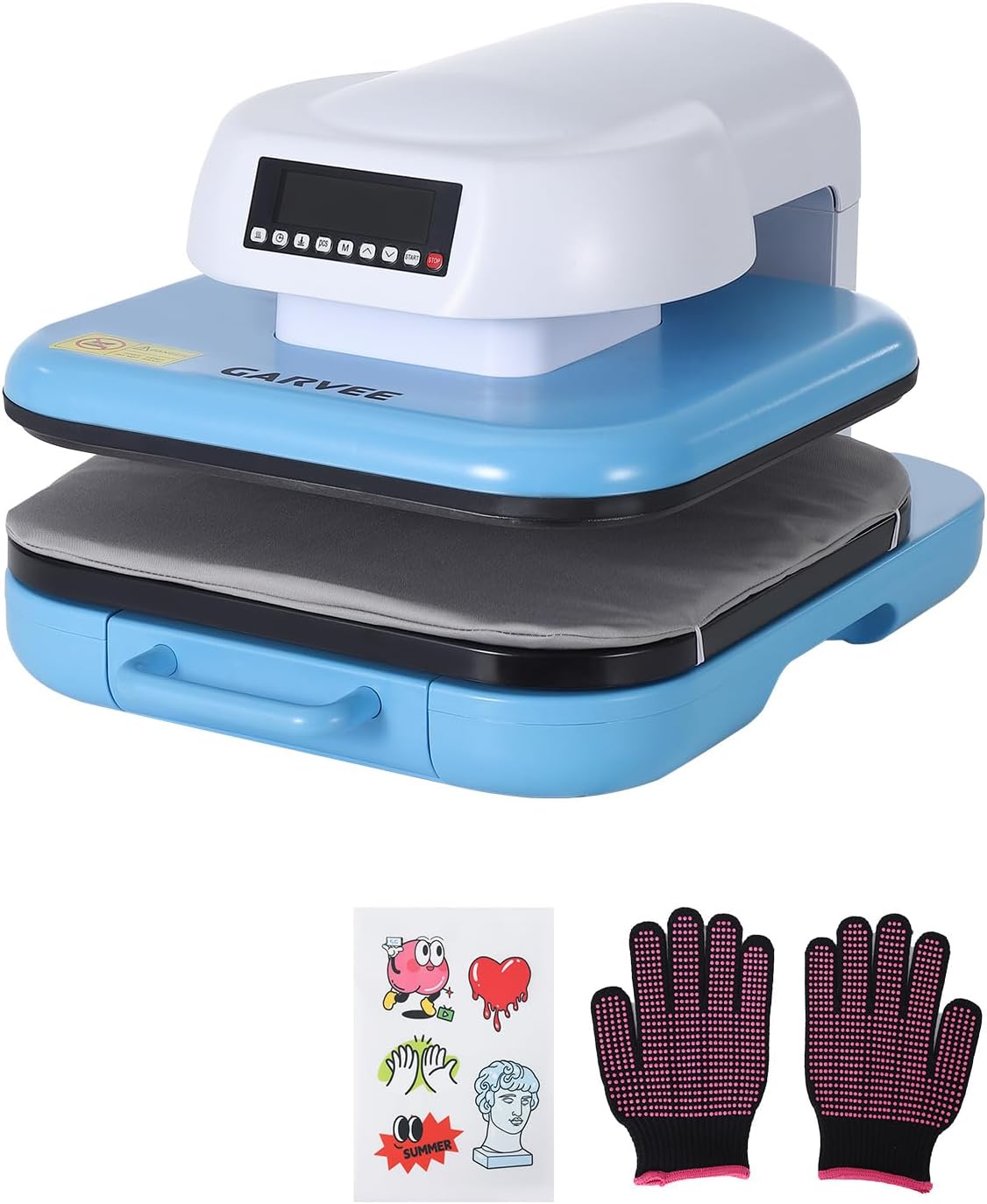 Auto Heat Press Machine 15x15 – Professional Smart Heat Press for T-Shirts, Adjustable Pressure, Accurate Temp & Timer, Digital Display, 4 Memory Modes
