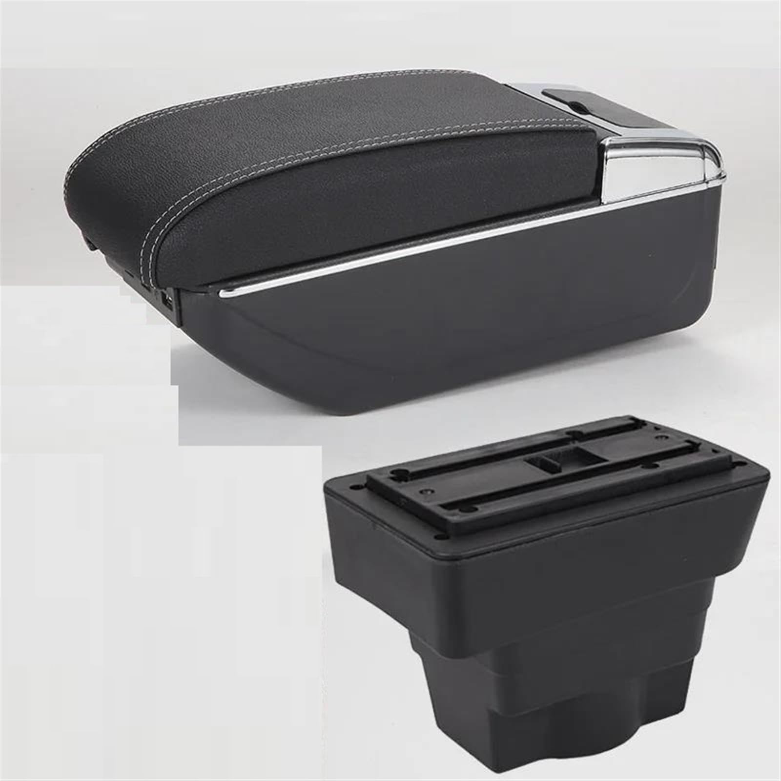 Noheeu B Black White 7Usb Armrest Box With Multifunctional Support Pu Cushion Car Interior Modification Accessory For Astra J 2012-2022