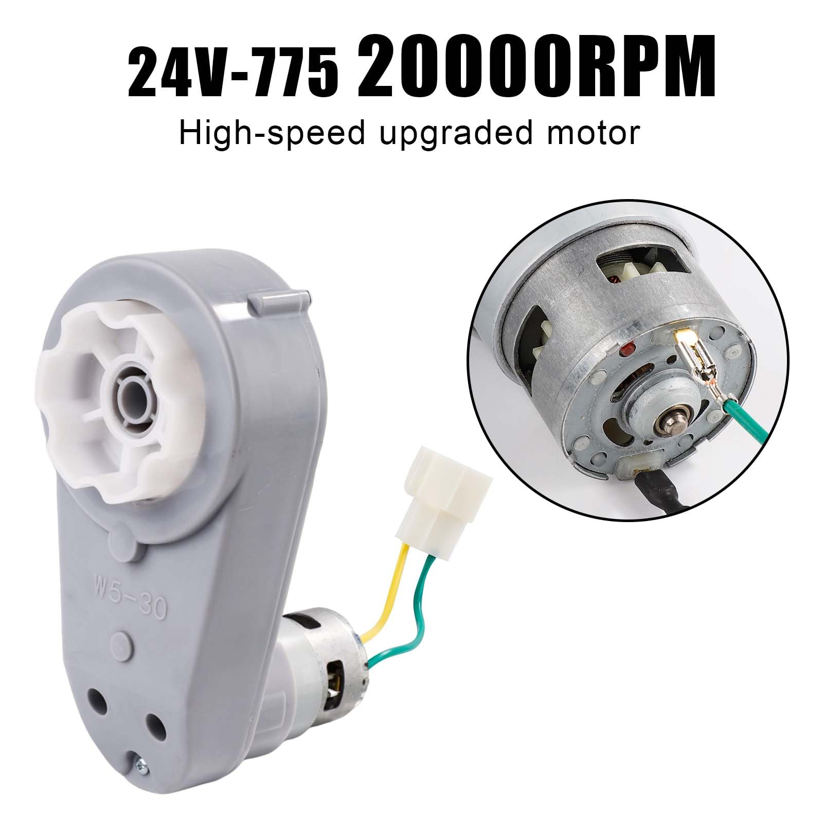 Cambio per Auto da Corsa per Bambini 24V RS550 40000 giri/min, 24V ad Alta Velocità per Ruote Motrici Cambio Motore di Aggiornamento per Motore Giocattolo da Corsa per Bambini