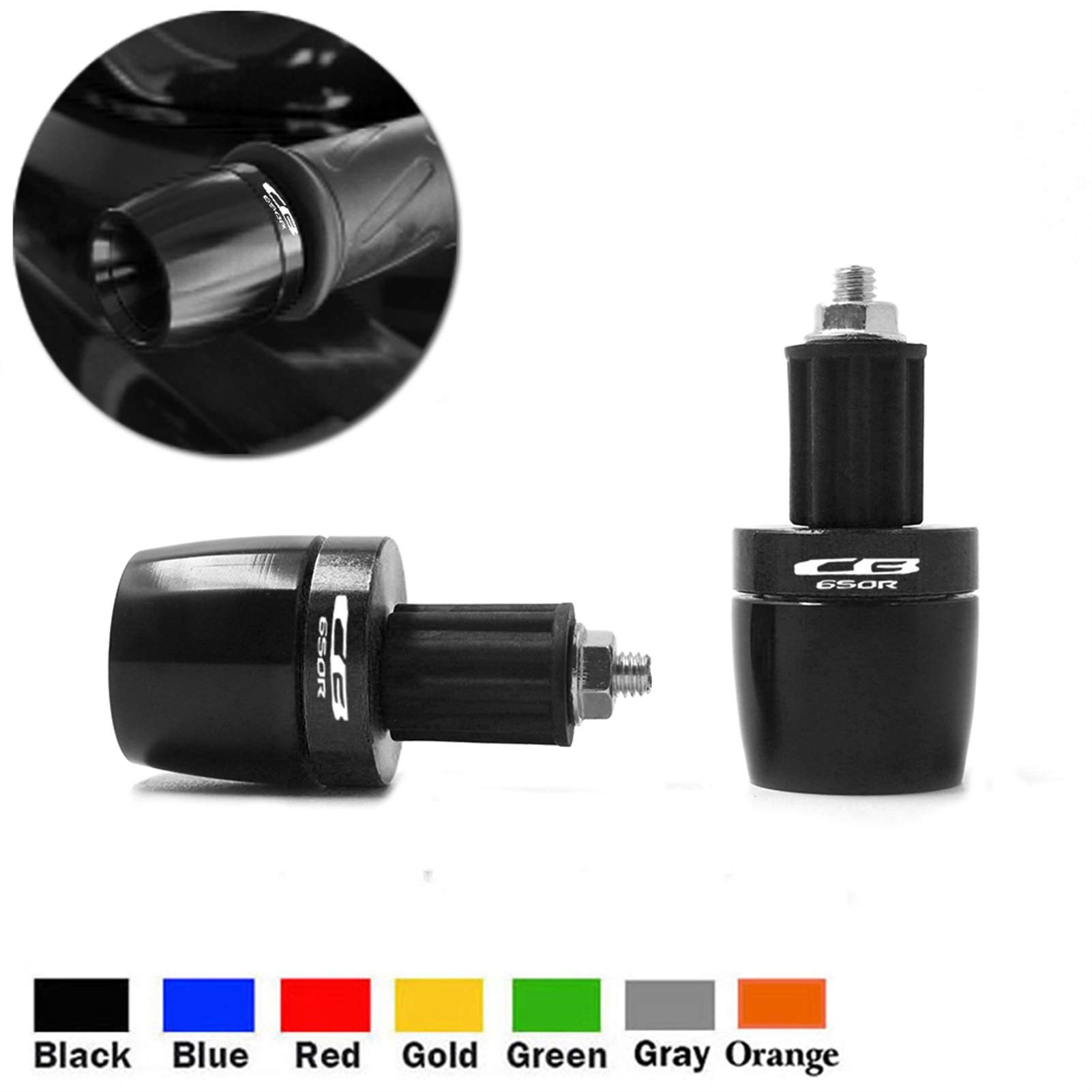 2pcs Contrappesi Manubrio Bilancieri Per Per Hon&da CB650R CB 650R CB 650 R Moto Da 7/8"22mm Maniglia Universale Maniglia Per Impugnatura A Barre Grips Termina Il Cursore Del Tappo Del Contrappeso