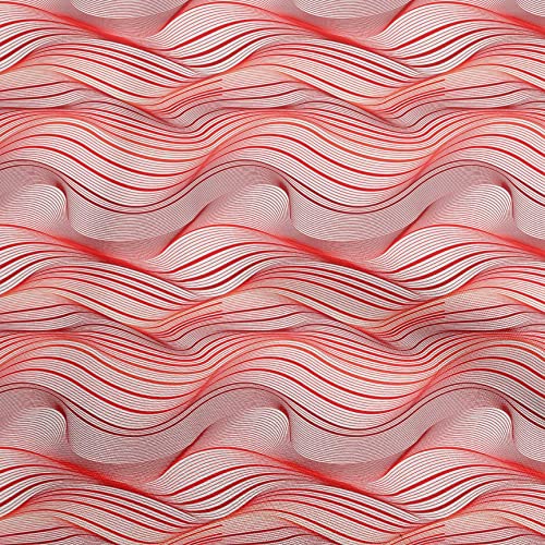 oneOone Cotton Jersey Red Fabric Abstract Stripe Sewing Material Print Fabric By The Yard 58 Inch Wide