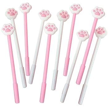 Amazon | moin moin ボールペン ペン 猫 ねこ 肉球 | ピンク5本