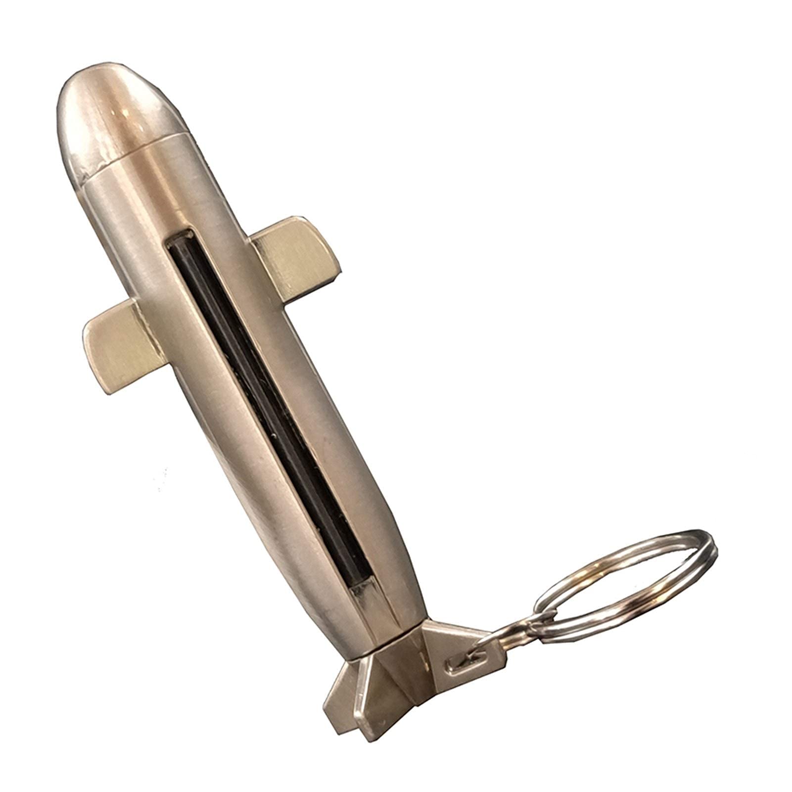 Amazon.com: Showyow Encendedores, Pirotechnic Match Starter Mechero sin fin  de partido de gasolina llavero encendedor forma de avión impermeable,  herramienta de supervivencia, mejores ideas de regalo y equipo de rescate  de emergencia :