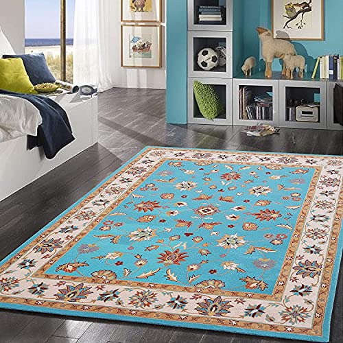Image of Mordern Design Handmade Tufted Carpet Pure Woollen Export Quality Carpet for Living Room, Bedroom Hall [ Size 9 x 9 Round, Color Multi T2 ]