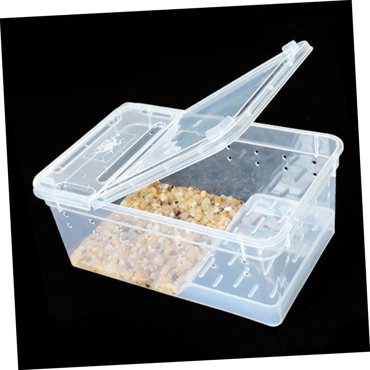 Lurrose Acquario con Piattaforma Galleggiante in Plastica Area Riposo e Alimentazione Facile Osservazione per Tartarughe Inclinazione Adatta per Rettili e Anfibi