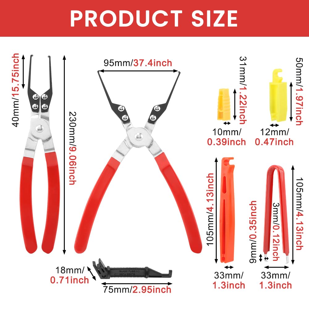 Xiaokeis 6-Pack Relay Puller Pliers, Fuse Puller Pliers, Auto Relay Clamp Pullers Fuse Pullers Tool, for Removing Relays on Vehicles, Vehicles Battery Terminal Remover ?