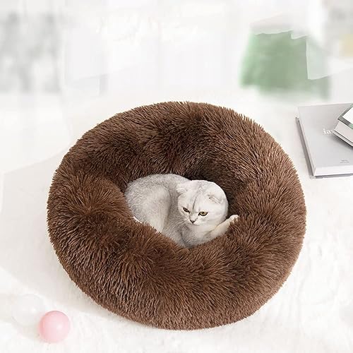 Miniatura 2 de Warm pet kennel, cat bed, donuts, dog house mat, pet bed, suitable for small and medium- sized cats and dogs with fluffy, soft and warm bed sleeping