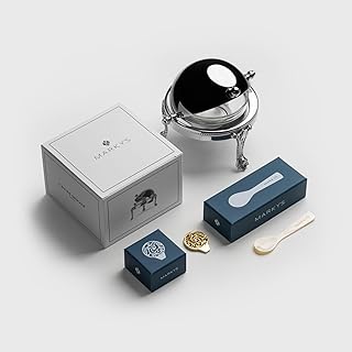 MARKY'S Caviar Serving Set with Pearl Spoon