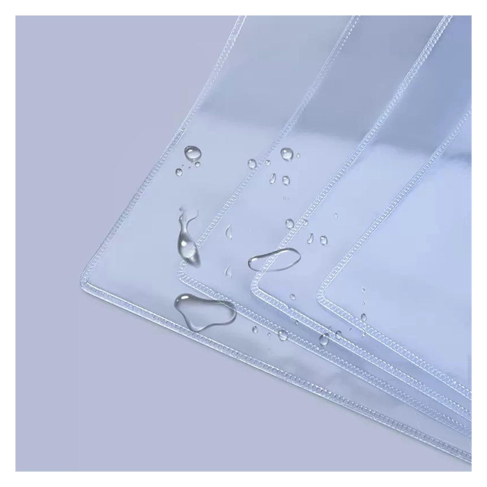 Cartelline Trasparenti 10/20 pezzi borsa in PVC trasparente con cerniera A3 for file impermeabile for documenti A5 A4(Light green)