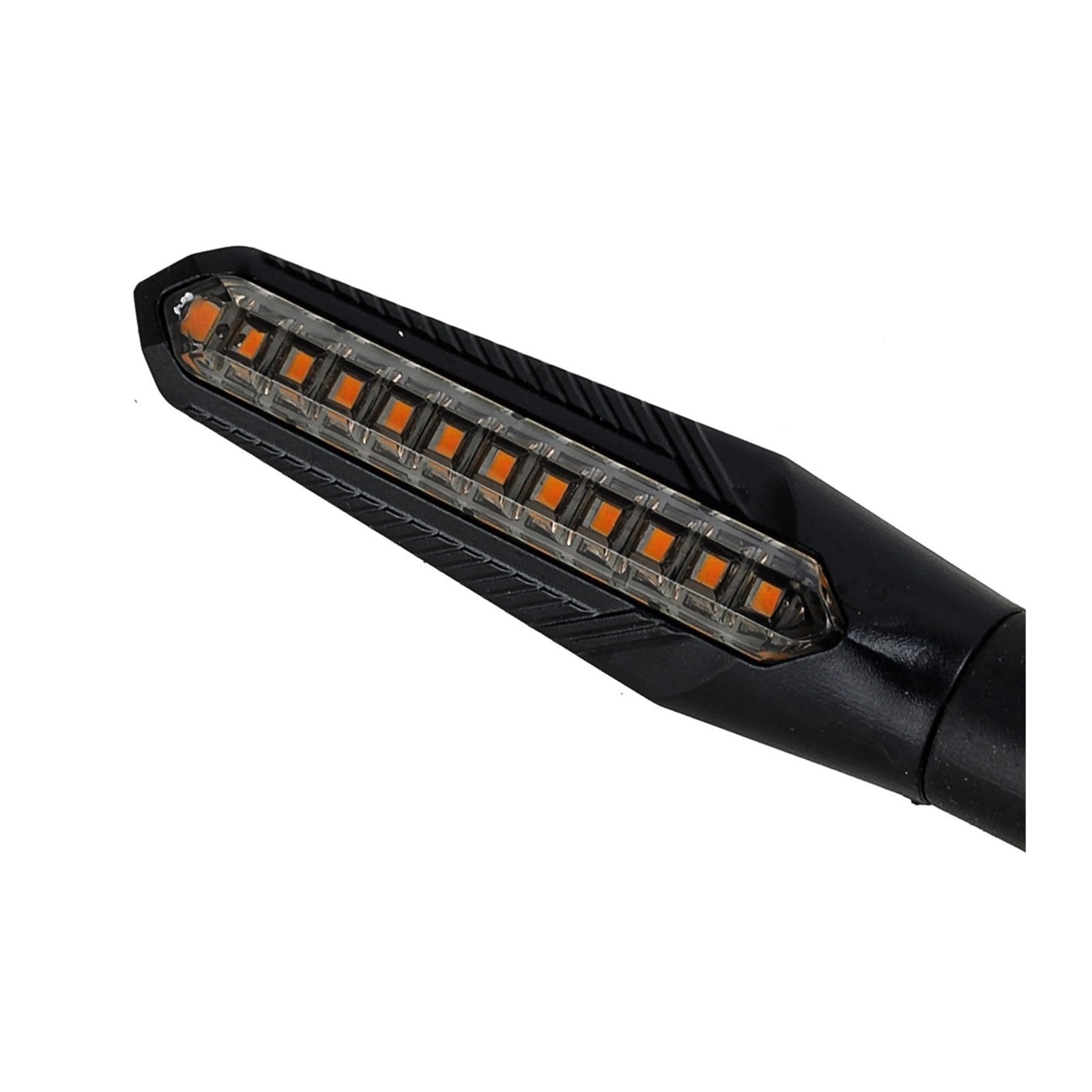 Genérico Intermitentes motos Intermitentes motos 1 par de luces LED universales delanteras, izquierdas, traseras y derechas de 12V para señal de flujo secuencial de agua, luz ámbar intermitente