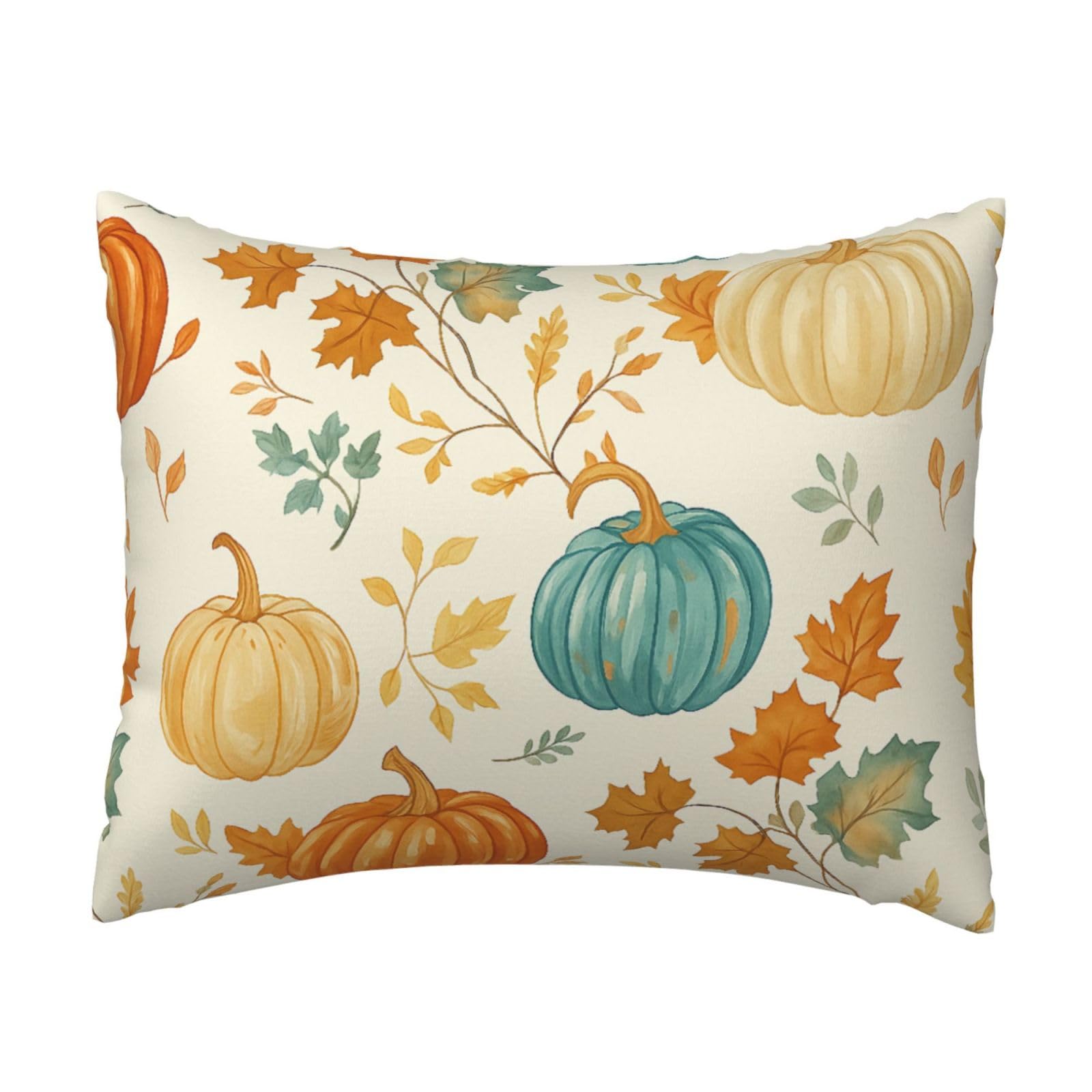 Pumpkin Fall Pillowcase Soft Plush with Zipper Decorative Pillowcovers 16x20 in