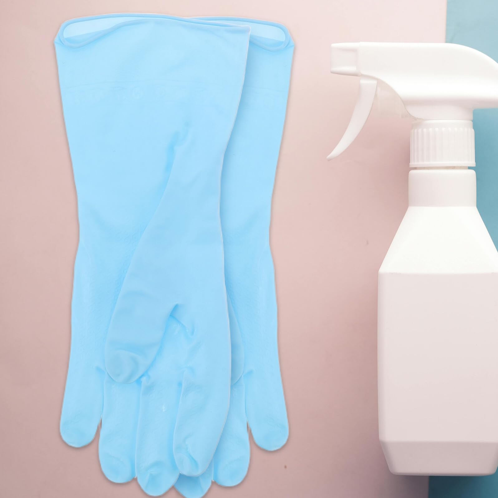 Veemoon Guanti in Gomma Impermeabili Riutilizzabili la Pulizia Cucina e Lavaggio Piatti, Set 8 Paia con Presa Antiscivolo e Comfort Ergonomico per Casa, Giardinaggio e Lavanderia