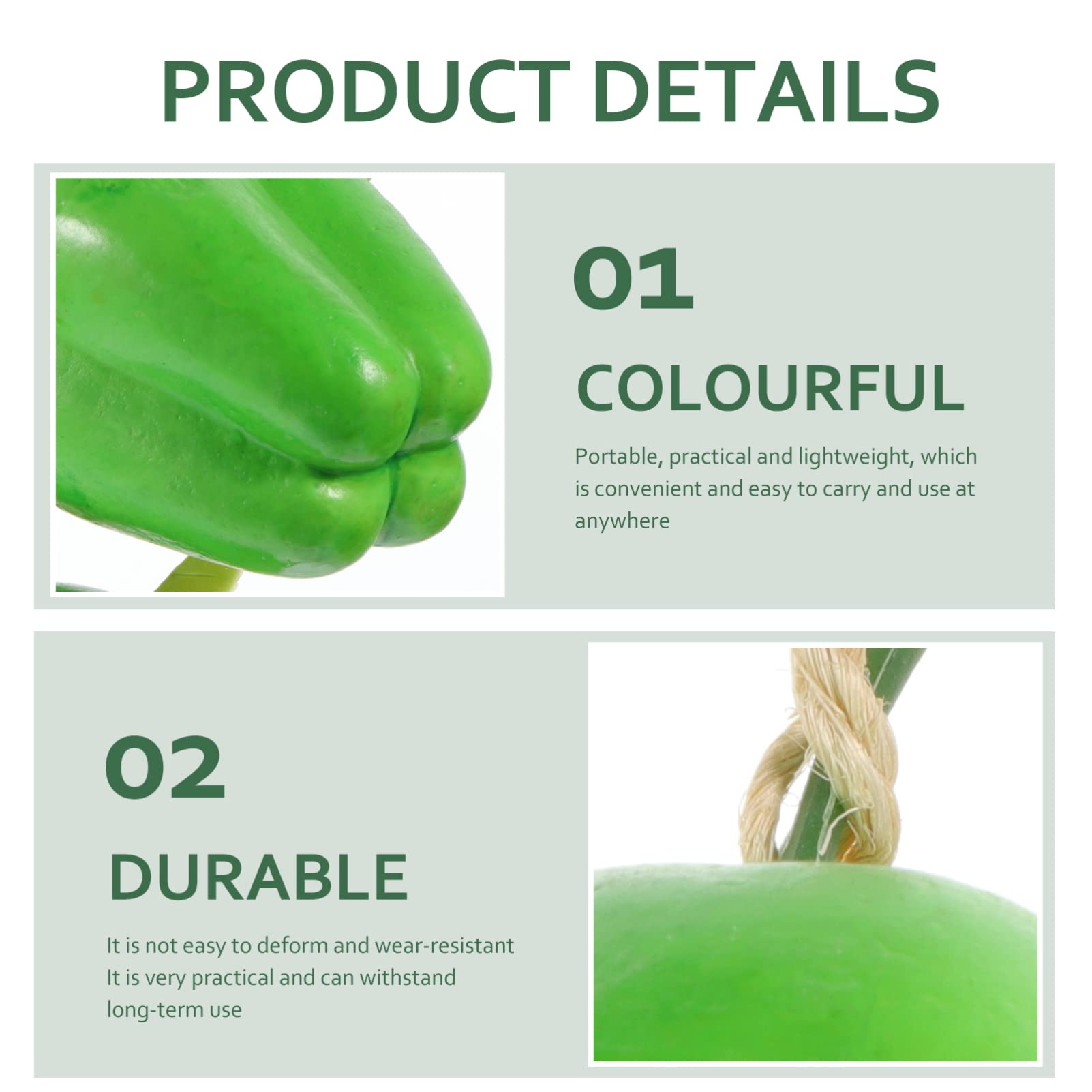 PartyKindom 2 Stück Künstliche Paprika Deko - Realistische Gemüseattrappen Gelb