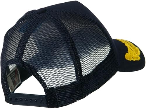 Miniatura 8 de e4Hats.com Tapa de parche de hojas de roble dorado con malla de 5 paneles