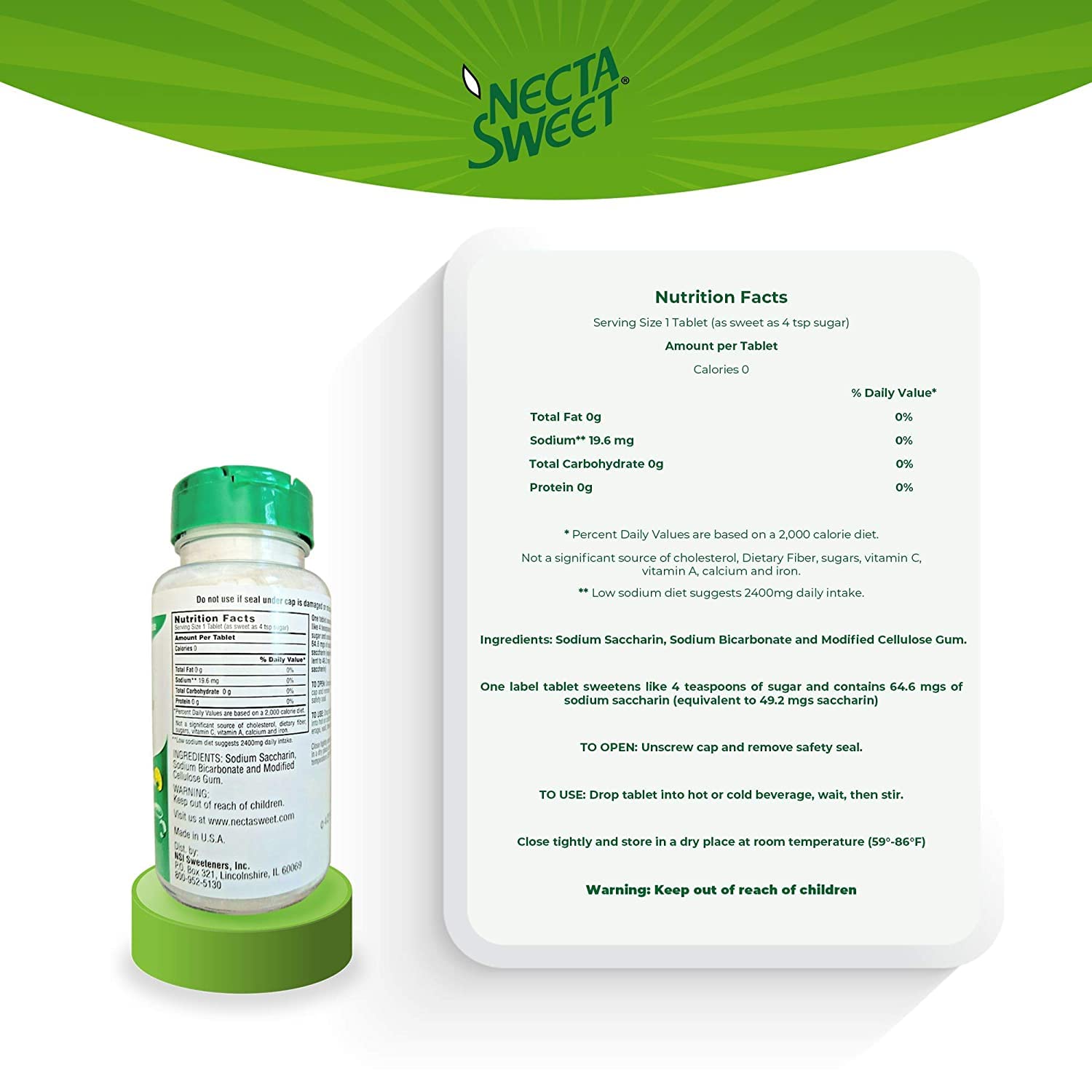 Ubuy 1Grain Necta Sweet Saccharin ⁇ ⁇ တွင် Malaysia ကိုဝယ်ပါ။