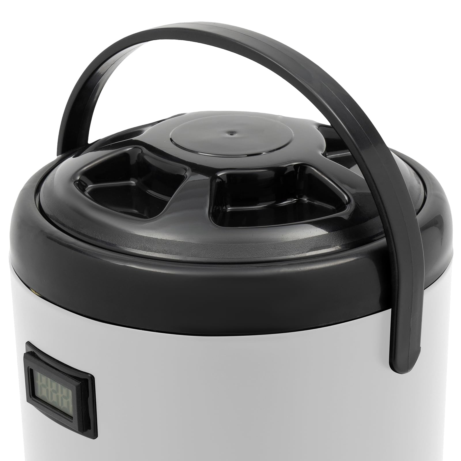 Contenitore termico in acciaio inox, dispenser di bevande da 12 l, con termometro e rubinetto, secchio isolato con funzione di mantenimento freddo e caldo per 12 ore, contenitore termico con coperchio