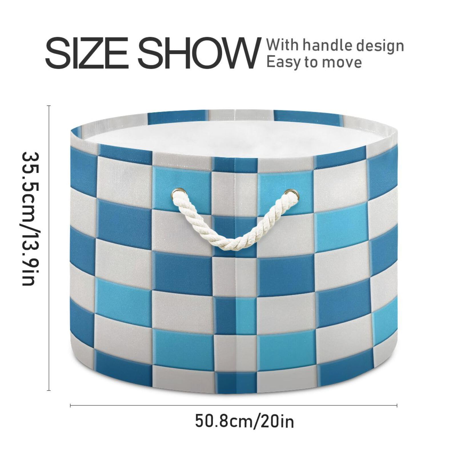 DUOBU Large Cotton Rope Basket Round Storage Basket ?? (31) Laundry Hamper for Toys,Blankets,Nursery,Laundry 20x14 in