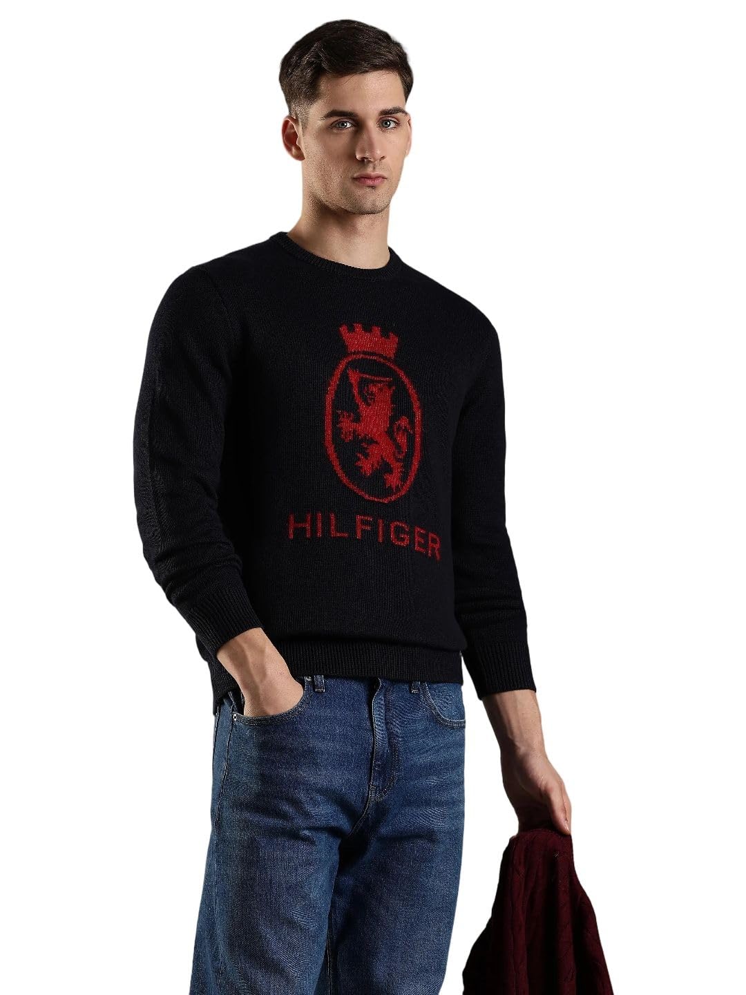 tommy hilfiger Relaxed fit Cotton Crew Neck Pullover-picture-25