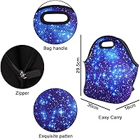 Vista 2 de Nevera de neopreno de Ambielly. Nevera con aislamiento para guardar la comida en un viaje, Azul (Blue Stars)