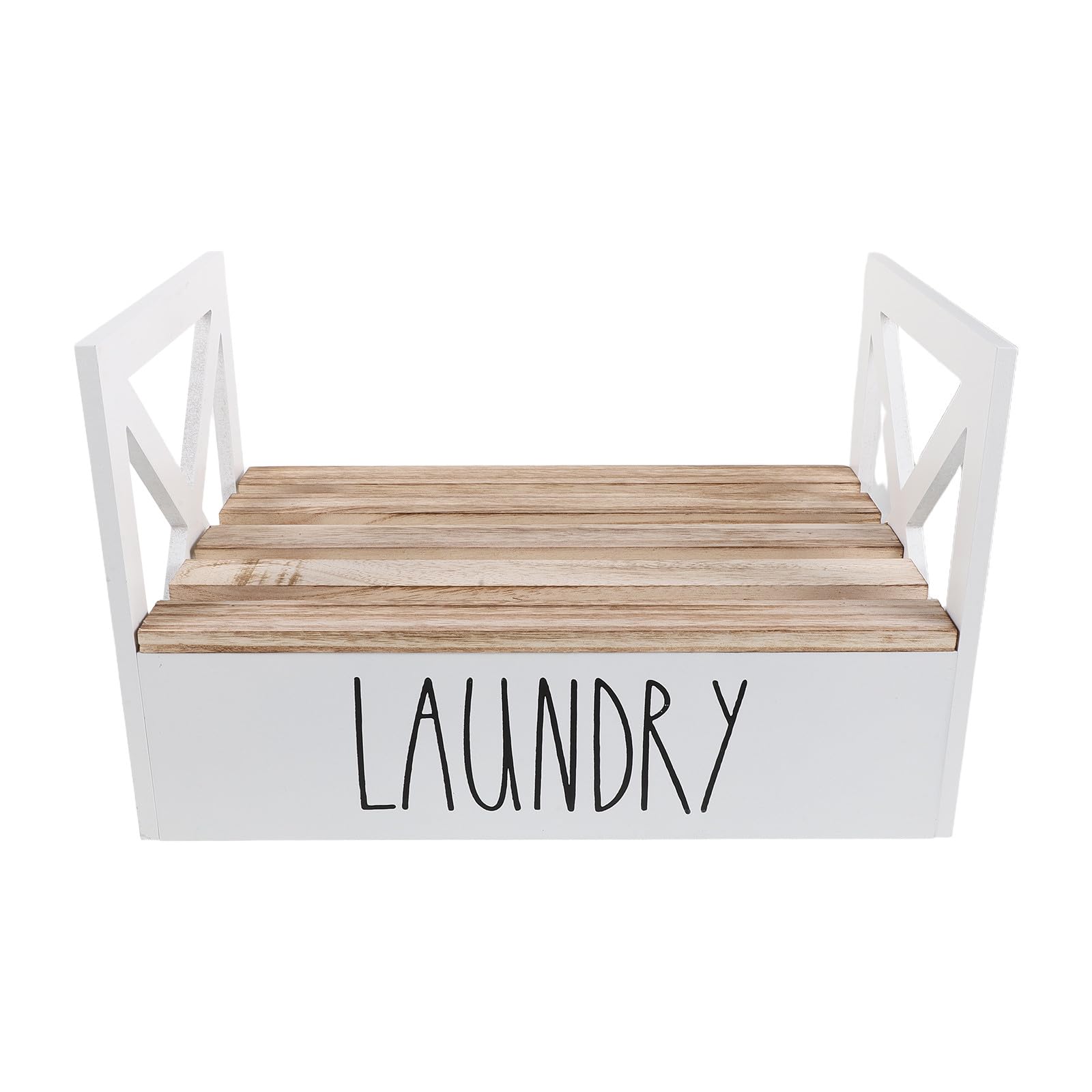 Support détergent liquide Toyvian en bois et métal blanc avec emplacements réglables