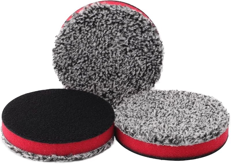 SPTA Kit com 3 Bôinas de Microfibra para Polimento e Remoção de Cera, 75 mm, Modelo MPHCSG3