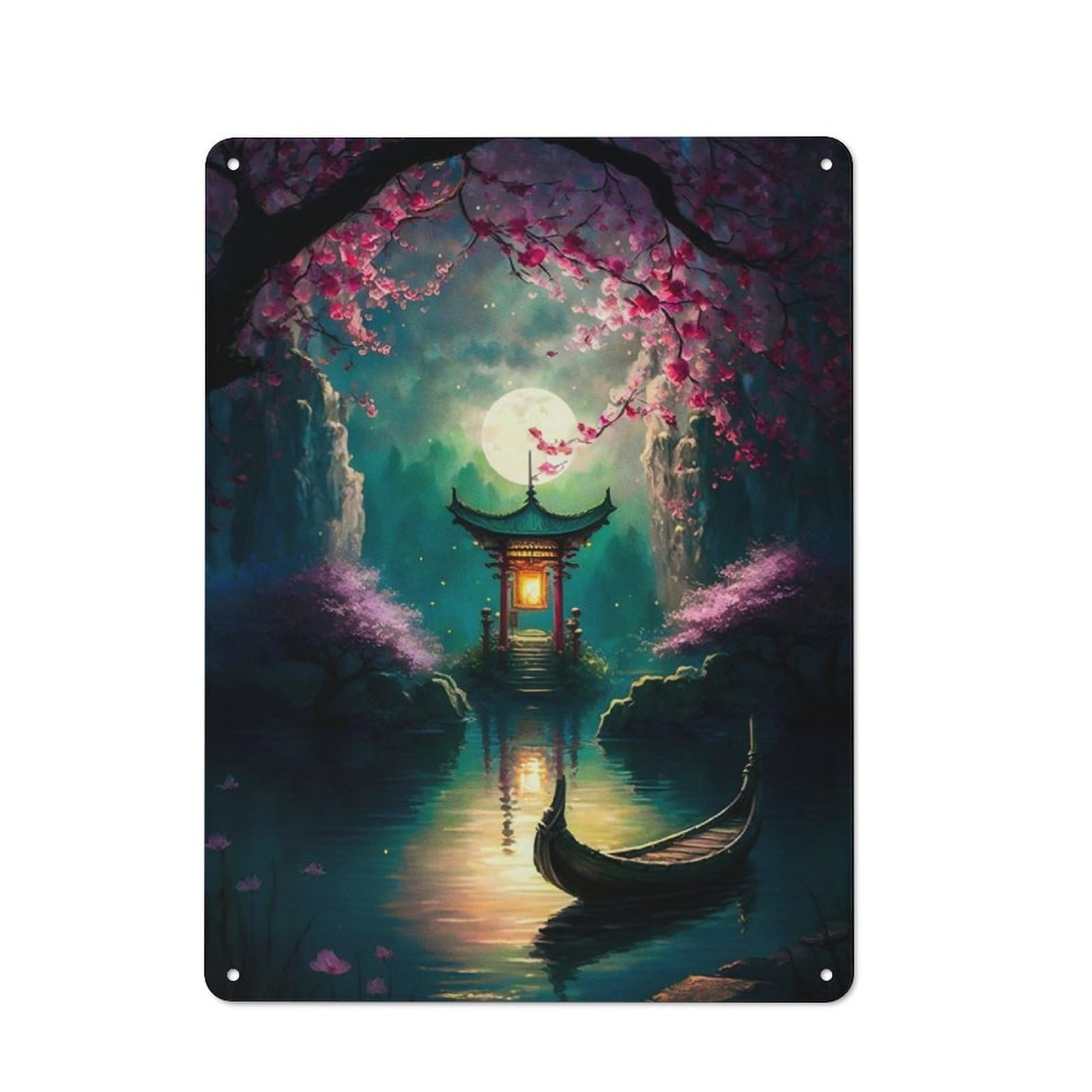 For Lounge Or Reading Corner, The Lake Mystic Rustic Tin Sign 40x30cm, for An Autumn Update to Lounge And Reading Corner