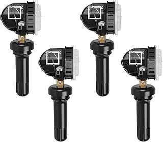 TPMS Sensor, 4 Pack Tire Pressure Monitoring System Sensor for Buick Cadillac Chevy GMC, GM Tire Sensor Replaces#13598772 13598771 13586335 13581558