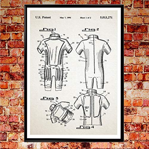 WallBuddy Wet Suit Póster de surf surf surf Art Surf Art Surf Decor Beach Print Surf Decor Surf Wall Art Art Decoración WB051 (8.3 x 11.7 (A4), marfil)