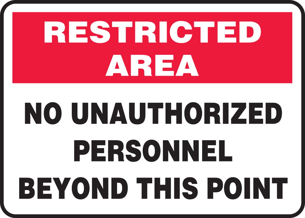 Panneau de sécurité restricted area résistant aux intempéries