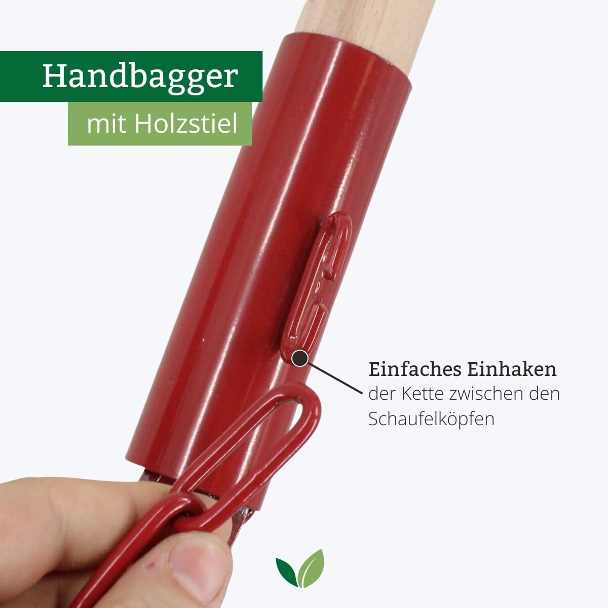 Handbagger aus Stahl mit Holzstiel 162 cm – Erdlochausheber für Pflanzlöcher & Zaunpfosten