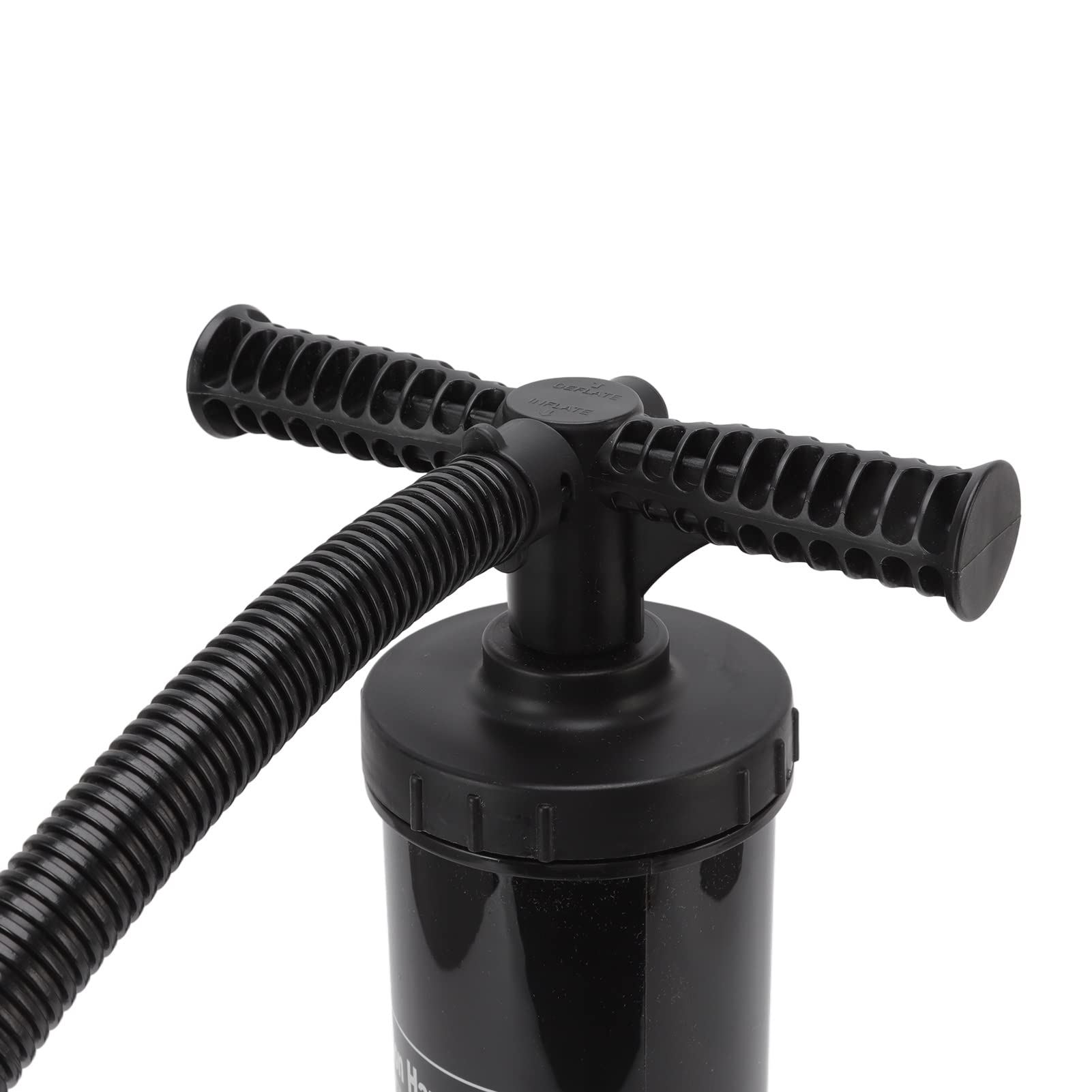 Ejoyous Pompa Ad Aria Tirata a Mano Pompa Gonfiabile Manuale ABS Flusso d'Aria a Doppia Azione con Tubo a Fisarmonica 3 Raccordi per Valvole per Materassi Ad Aria Zattere per Piscine Gommoni