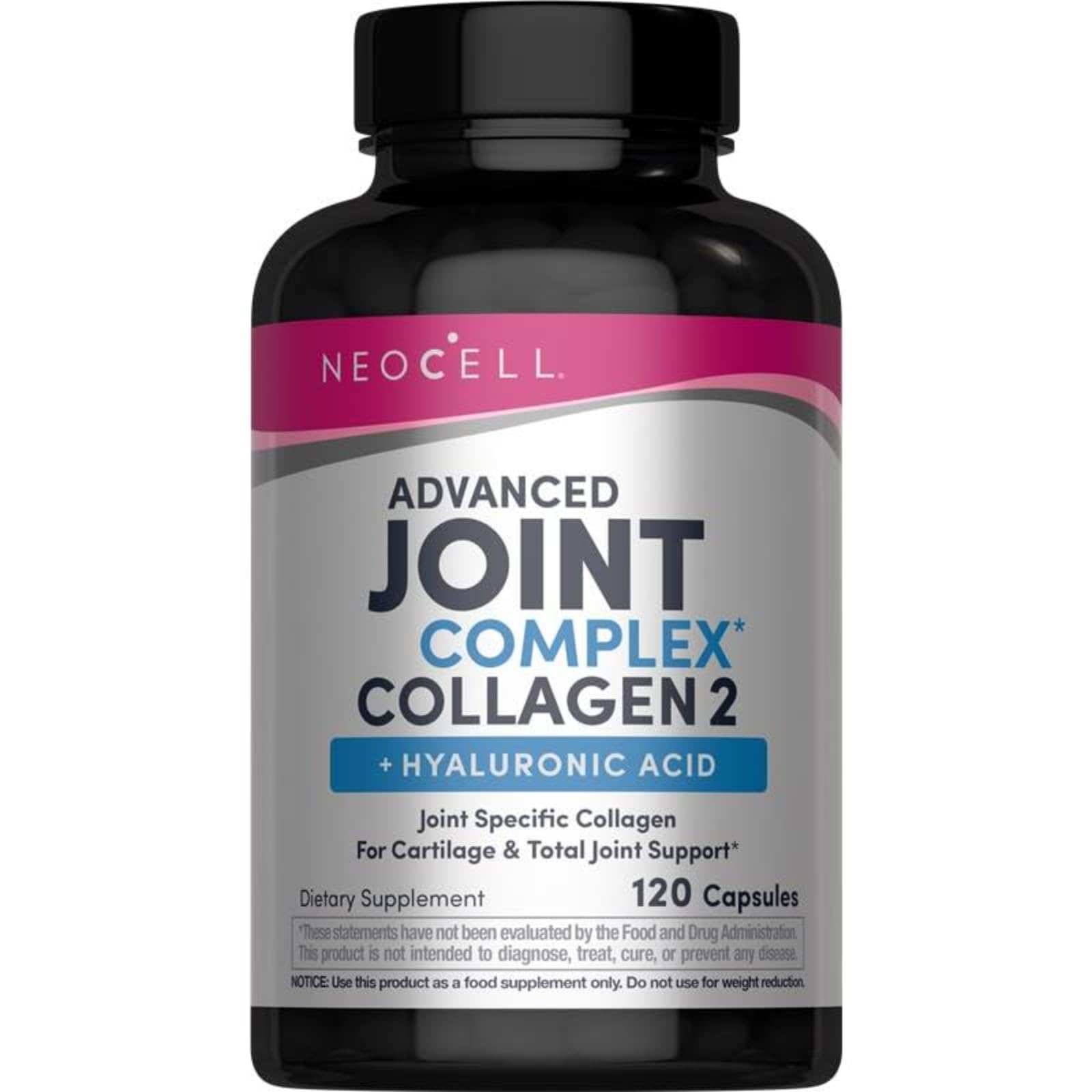 NeoCell Joint Complex Supplement | 120 Capsules | Plus Hyaluronic Acid | Collagen Type II